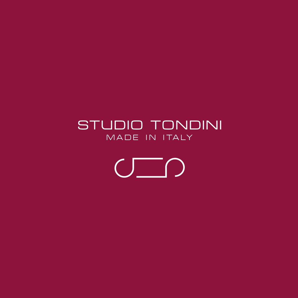 Studio Tondini Gift Card visual featuring the Studio Tondini logo and contemporary Made in Italy branding in deep Orchid tones.